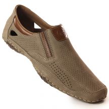 Rieker M RKR580 brown leather openwork shoes