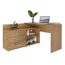 Corner desk + chest of drawers DANY 120x50xH76 artisan