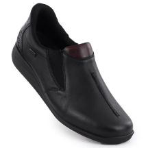 Women’s black leather wedge shoes Rieker 47253-00