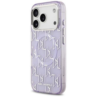 2. Karl Lagerfeld IML KL Monogram MagSafe Case for iPhone 17 Pro Max - Purple