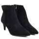 9. Women's insulated ankle boots with a low heel, suede, black, Sergio Leone BT-65