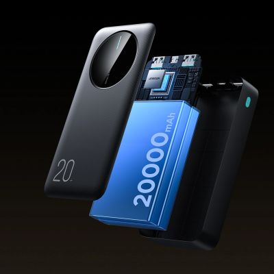 12. Powerbank Joyroom JR-PBF14 20000mAh 2.4A 2x USB-A 1x USB-C - black