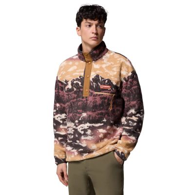 2. Columbia Helvetia II Printed Half Snap Fleece 2098461225 Brown L