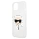 6. Karl Lagerfeld Glitter Karl's Head case for iPhone 13 mini - silver