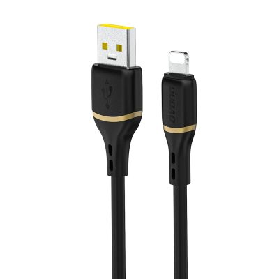 Dudao L25L 30W USB-A - Lightning Cable with Soft Silicone Braid Lightning 1m - Black