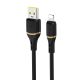 Dudao L25L 30W USB-A - Lightning Cable with Soft Silicone Braid Lightning 1m - Black