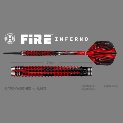 3. Harrows Fire Inferno Darts 90% Softip HS-TNK-000016009