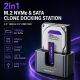 2. Qoltec 52631 HDD SSD Docking Station | SATA | M.2 NVMe | Cloning | USB-C | 10Gb/s | 28TB