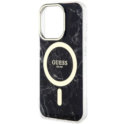 6. Guess GUHMP14LPCUMAK iPhone 14 Pro 6.1" black/black hardcase Marble MagSafe