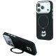 Karl Lagerfeld with Ring Stand 360 Choupette Head Pin MagSafe Case for iPhone 18 Pro / 17 Pro - Black