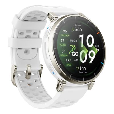 5. Amazfit Active 3 3.35 cm (1.32") AMOLED Digital 466 x 466 px Touchscreen Gold GPS