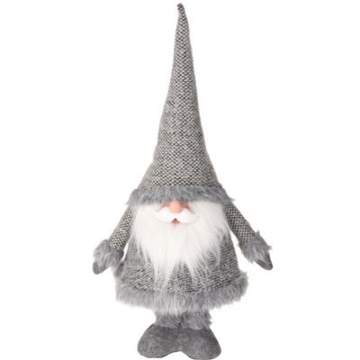 13. SANTA CLAUS ON TELESCOPIC LEGS 30X18X100CM SILVER