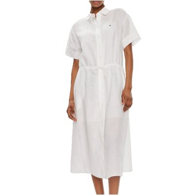 TOMMY HILFIGER LINEN MIDI DRESS