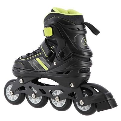 3. NILS EXTREME NH18191 2IN1 ROLLER SKATES BLACK-LIME SIZE M (34-38) WITH REPLACEABLE HOCKEY BLADE