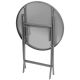 19. BALCONY FURNITURE SET ROUND TABLE AND 2 FOLDING CHAIRS GRAY