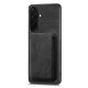 2. Samsung Galaxy S26 Case with Detachable Card Holder, MagSafe Compatible, Synthetic Leather - Black
