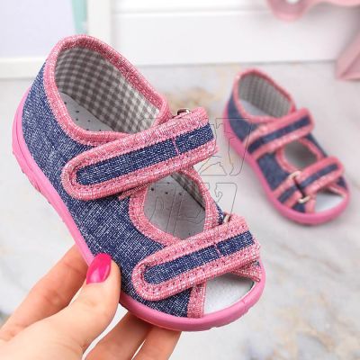 8. Home slippers Nazo Jr. TEX4B navy blue-pink