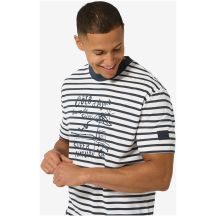 Men's SUPER.NATURAL M Stripe Cote D'Azur Bio J Tee, White