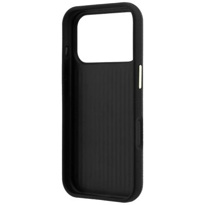 7. Guess Grained & Big Resin Logo Case for iPhone 18 Pro / 17 Pro - Black