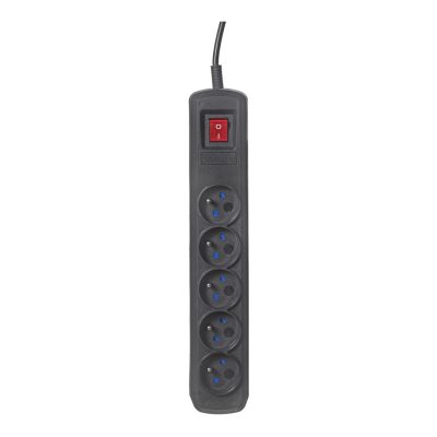 3. Activejet 5-pin/3-pin surge protector (10A; 2300W) 3-pin, black