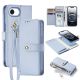 Dux Ducis Lawa Leather Case for iPhone 16e / 17e with Detachable Magnetic Wallet - Blue