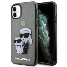 Karl Lagerfeld KLHCN61HNKCTGK iPhone 11 / Xr 6.1" black/black hardcase Gliter Karl&Choupette