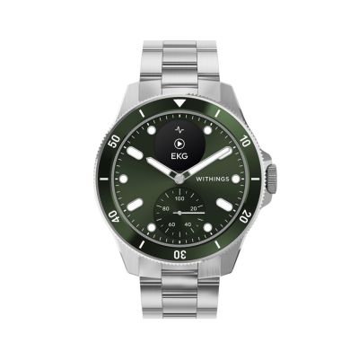 5. Withings Scanwatch Nova - a watch with ECG function, heart rate, SPO2 and temperature measurement, as well as physical activity and sleep monitoring (42mm, green)