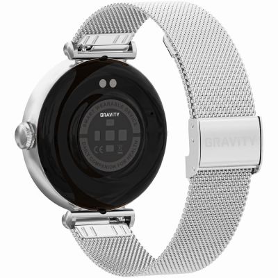 9. Smartwatch Gravity Silver White 2 Straps GT26-8