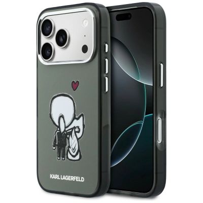 Karl Lagerfeld Karl & Choupette Back MagSafe Case for iPhone 17 Pro Max - Black