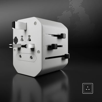 7. SBS TEADAPTUSBTCUNI USB-C USB-A Universal Travel Adapter - White