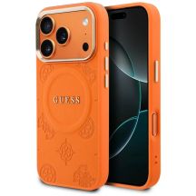 Guess Peony Hot Stamp MagSafe Case for iPhone 17 Pro - Orange