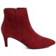 2. Women's insulated ankle boots with a low heel, red suede, Sergio Leone BT-65