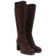 4. Women’s brown suede heeled boots Potocki SZ12849