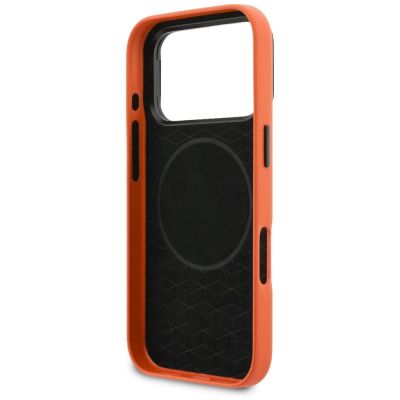 7. BMW M Metal Logo MagSafe Case for iPhone 17 Pro Max - Orange