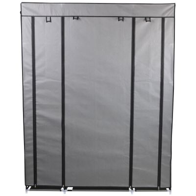 3. TEXTILE WARDROBE 175x133x43CM DARK GREY 28873