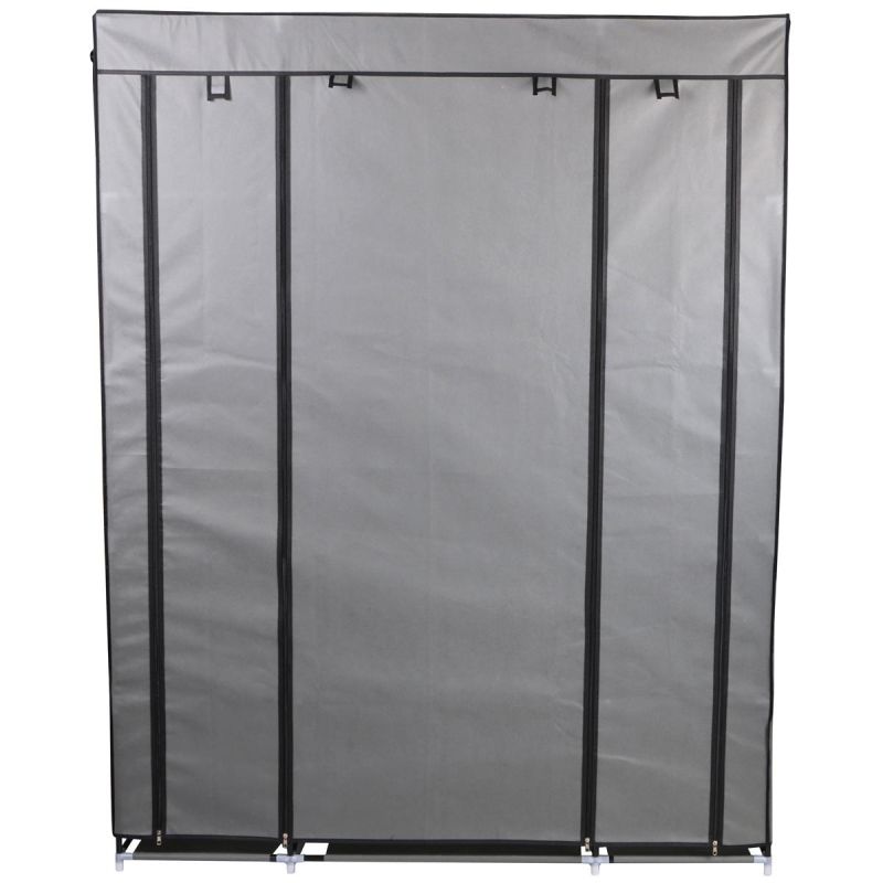 3. TEXTILE WARDROBE 175x133x43CM DARK GREY 28873