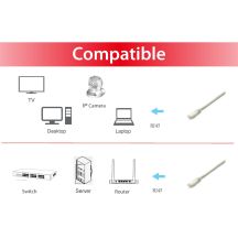 Equip Cat6A Patch Cable 5 pcs S/FTP 2xRJ45 5.00m Platinum Gray