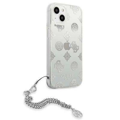 4. Guess GUHCP13SKPESI iPhone 13 mini 5.4" silver/silver hardcase Peony Chain Collection