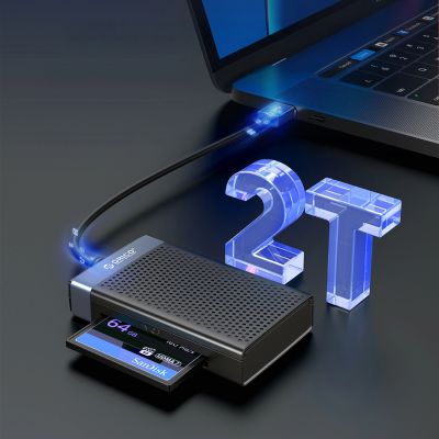 10. Orico CL4D-A3 USB-A 3.0 SD microSD CF MS 5 Gb/s Memory Card Reader - Black and Silver