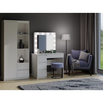 3. MIJAS DESK SET LEFT WHITE + MARINA MIRROR