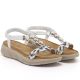 4. Women's white wedge sandals Artiker 58C0013