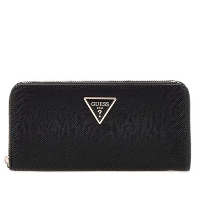 GUESS WOMEN'S WALLET BLACK WITH TRIANGULAR LOGO LAUREL II
