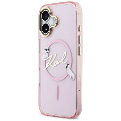 2. Karl Lagerfeld IML Choupettes Karl Script Logo MagSafe iPhone 17 Case - Pink