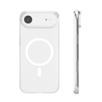 8. Puro Lite Mag TPU+PC Case Compatible with MagSafe for iPhone 17 Air - Transparent with White Ring