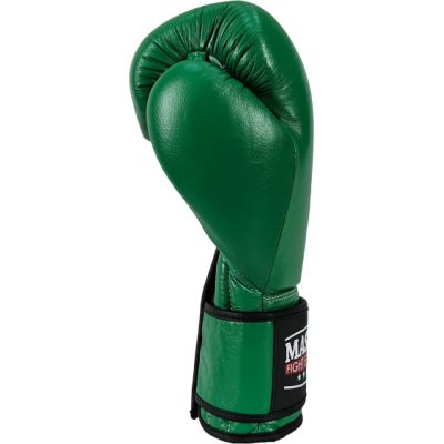 15. RBT-GREENSTRIKE Leather Boxing Gloves 12 oz Green