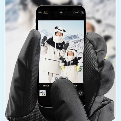 3. Qunature Full Length Ski Gloves Size L - Black