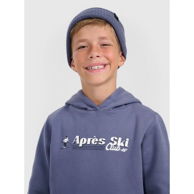 2. Boy's sweatshirt with hood, open, 4F 4FJRAW25TSWSM2416-32S