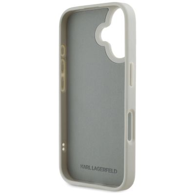 7. Karl Lagerfeld HC 3D Rubber Double Heads iPhone 16 Case - Beige