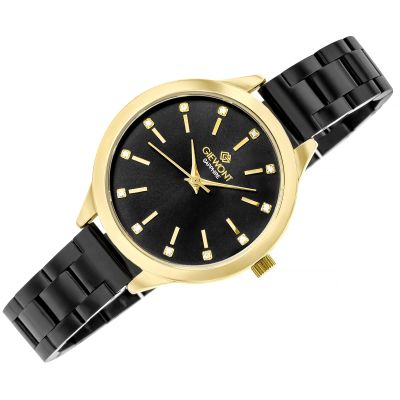 3. Giewont Sapphire Gold Black Women's Watch GW2720-B4