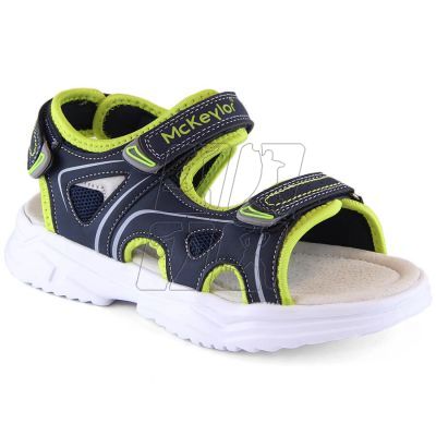 2. McKeylor Jr JAN229B Velcro sandals, navy blue and green